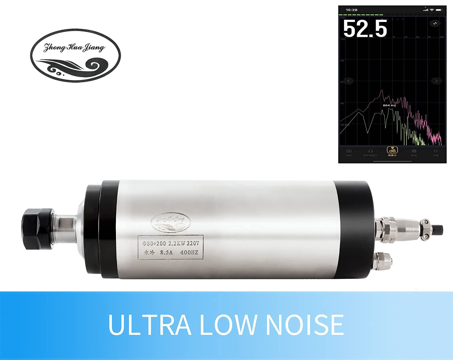 2.2kW 110V/220V/380V 水冷式スピンドルモーターキット OSP001699 VFD（可変周波数ドライブ）+ウォーターポンプ+ER20コレット13個+ブラケット付き